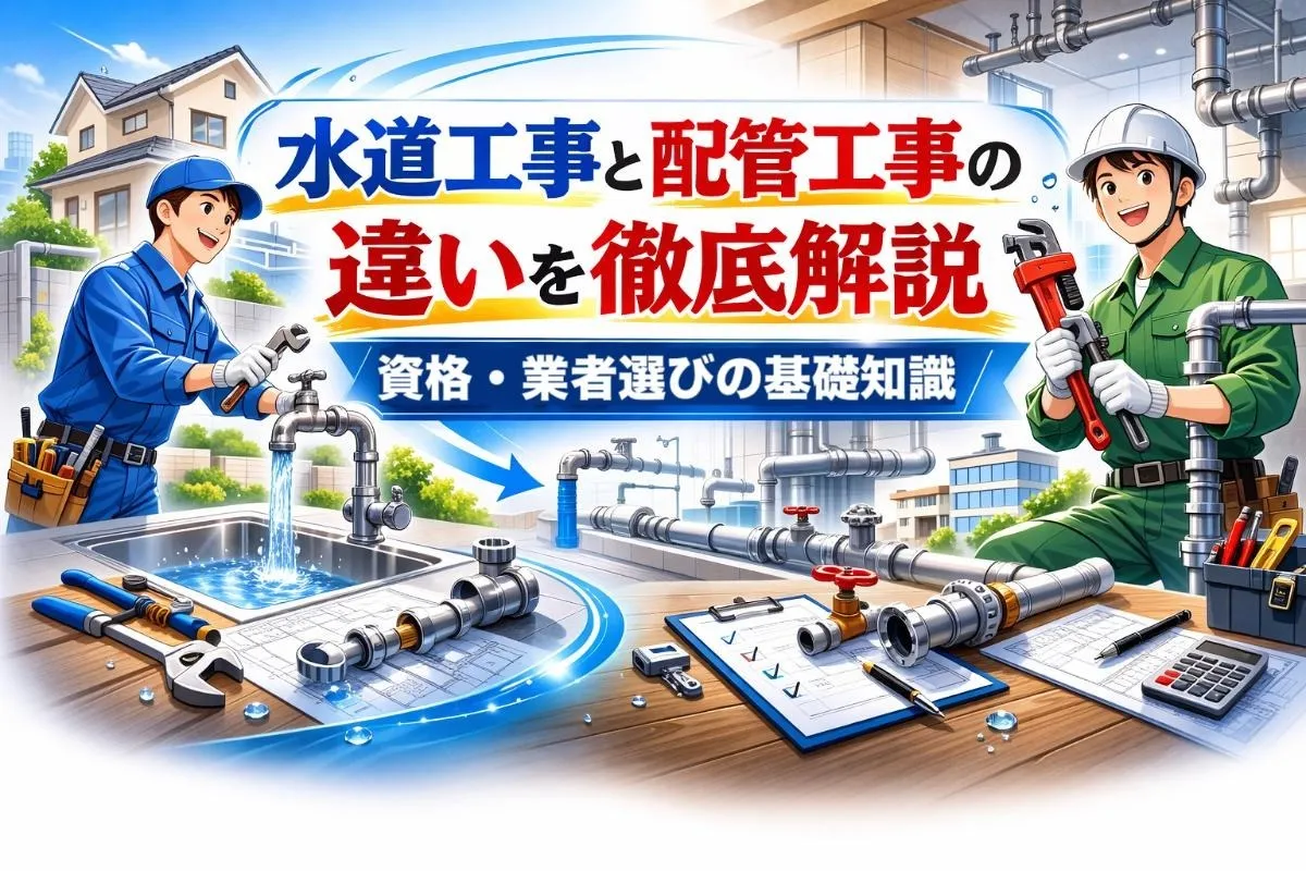 水道工事と配管工事の違いを徹底解説|資格・業者選びの基礎知識