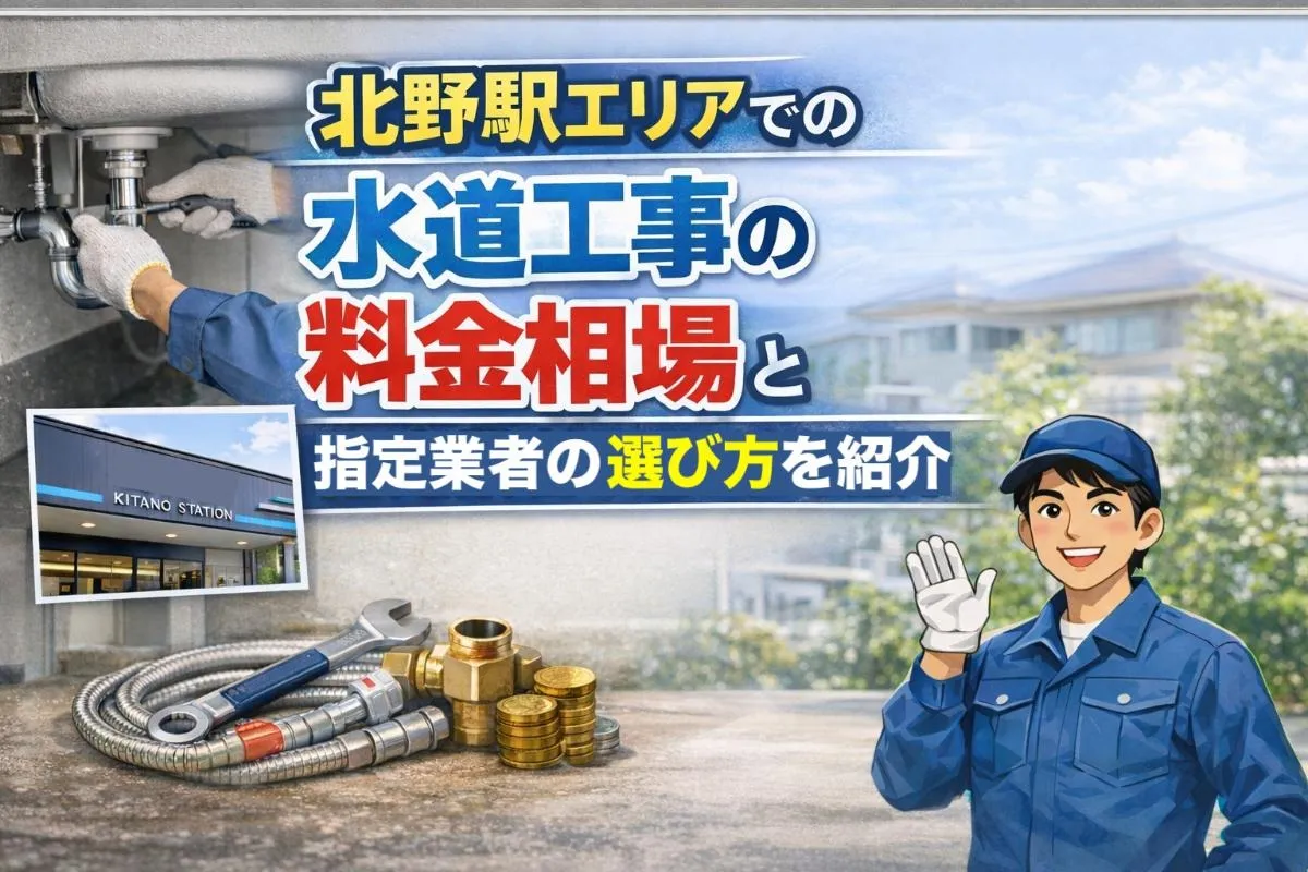 北野駅エリアでの水道工事の料金相場と指定業者の選び方を紹介