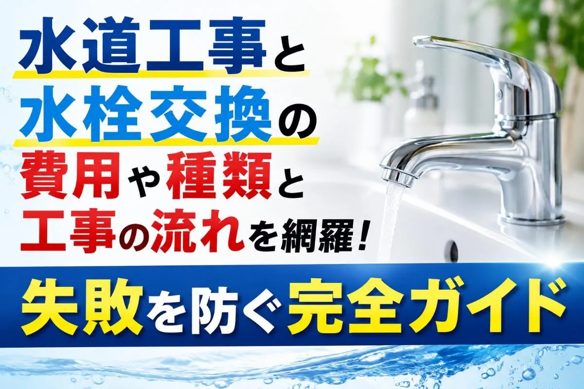 水道工事と水栓交換の費用や種類と工事の流れを網羅!失敗を防ぐ完全ガイド